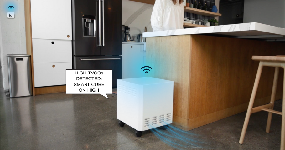 use a smart air cleaner to measure indoor air quality during wildfire season