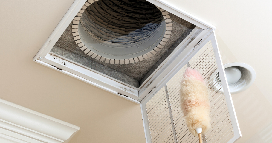 regularly dust your home and air vents to reduct poor air quality exposure indoors