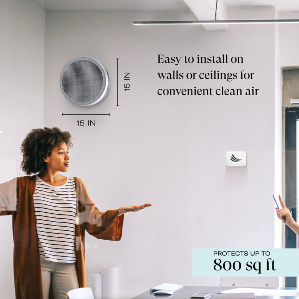 the enviroklenz smart mount conveniently installs on walls and ceilings