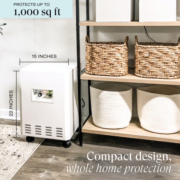the enviroklenz smart connect system has a compact design for whole-home protection